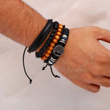 Old Tree Beaded Multilayer Leather Bracelet