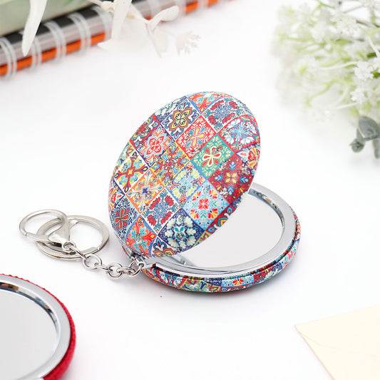 Textile Printed Compact Mirror