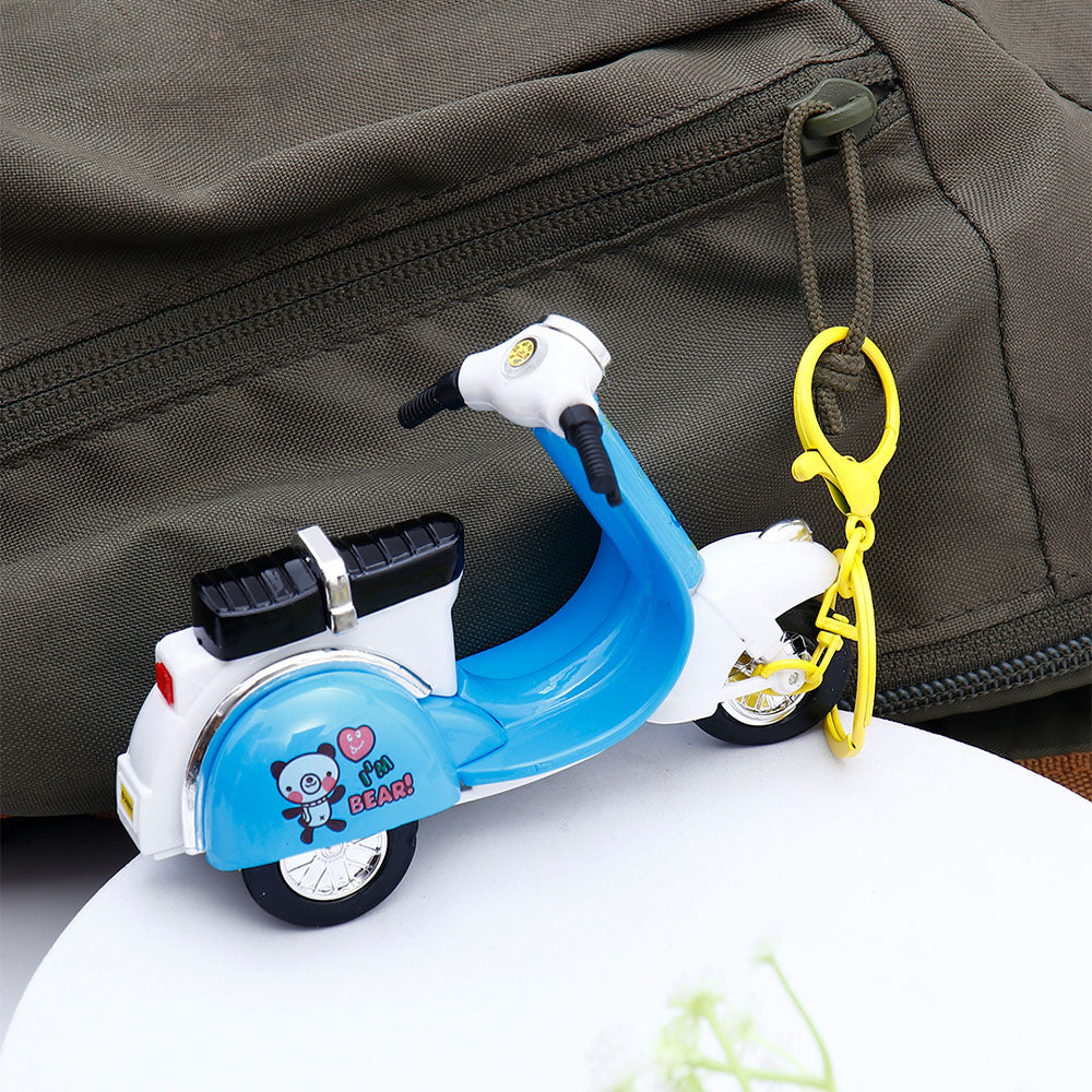 Blue Two Wheeler Keychain