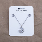 Celestial Swan Pendant with Earring Set
