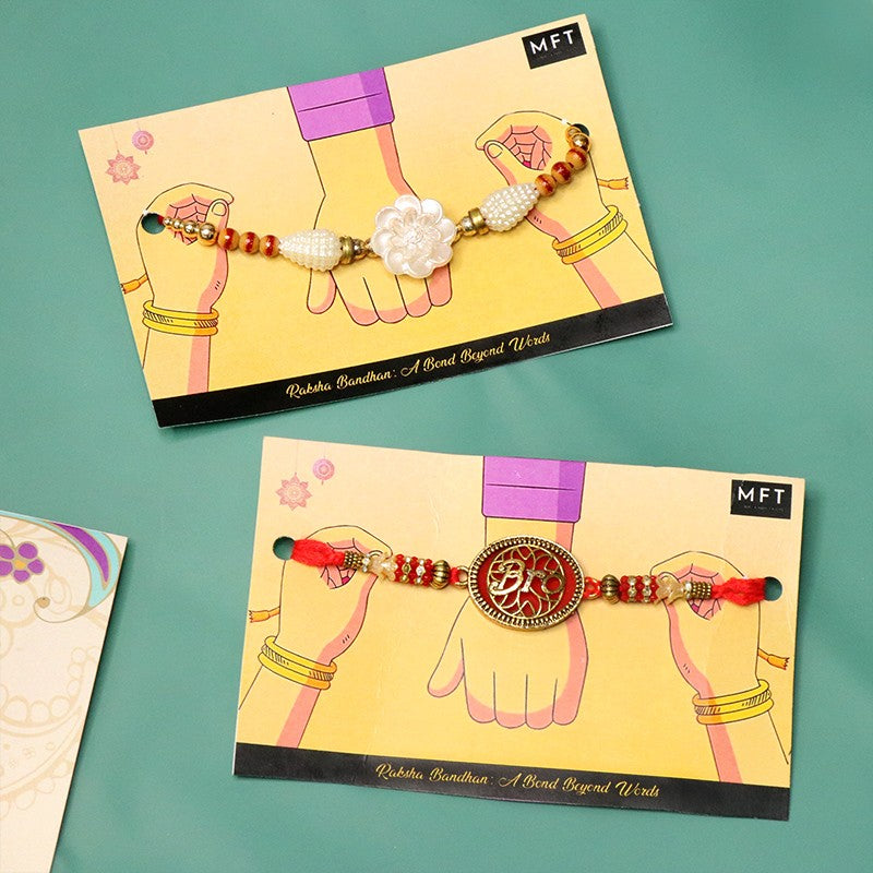 Pack of 2 Designer Rakhi with Roli