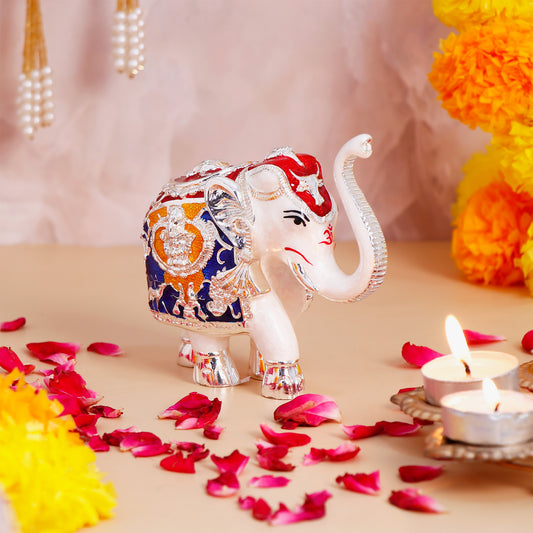 Majestic Vastu Silver Divine Elephant - Large