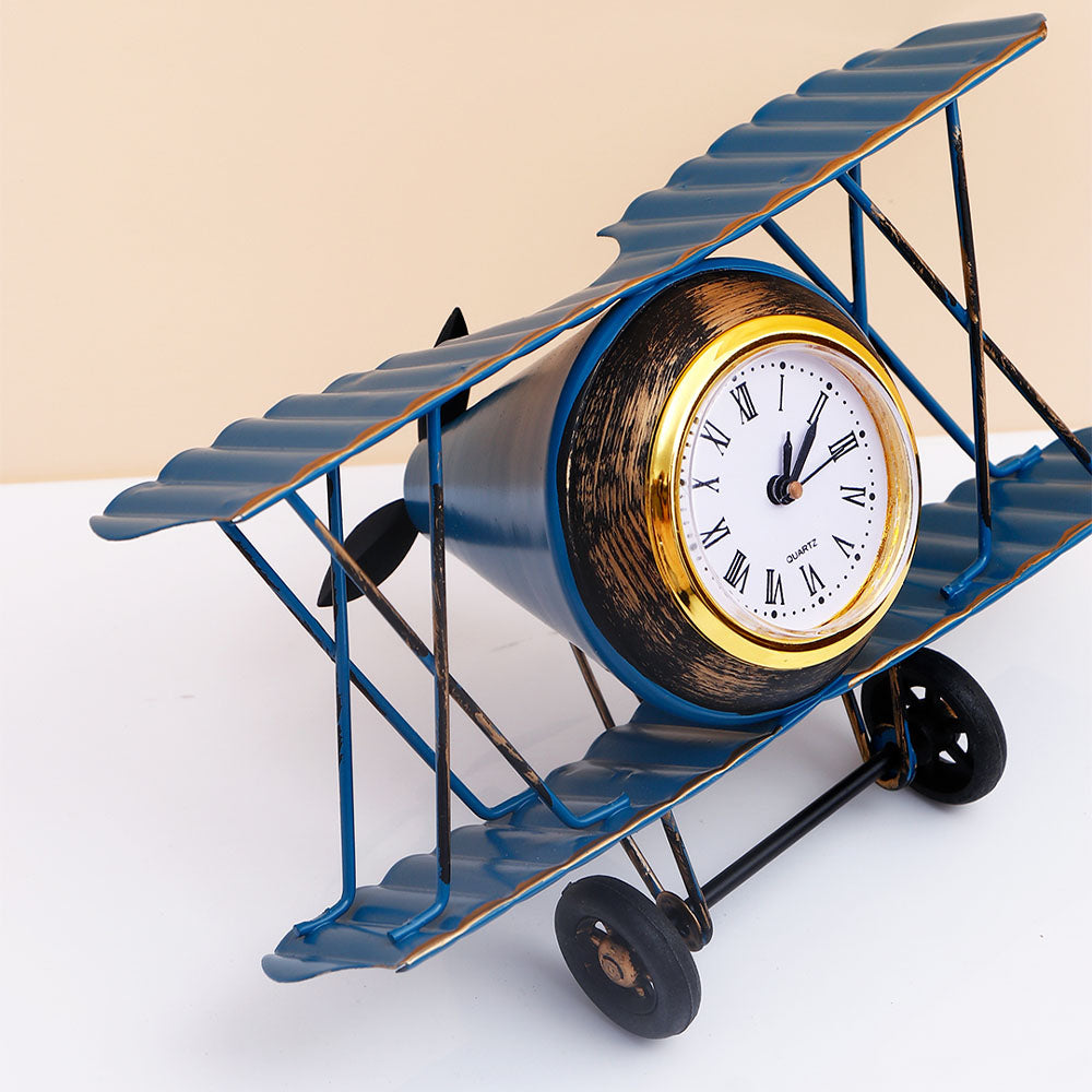 Aircraft Table Clock - Blue