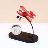 Crystal Ball Paper Weight Table Top Decor - Red