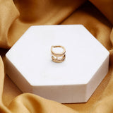 Classic Golden Rinestones Earcuffs