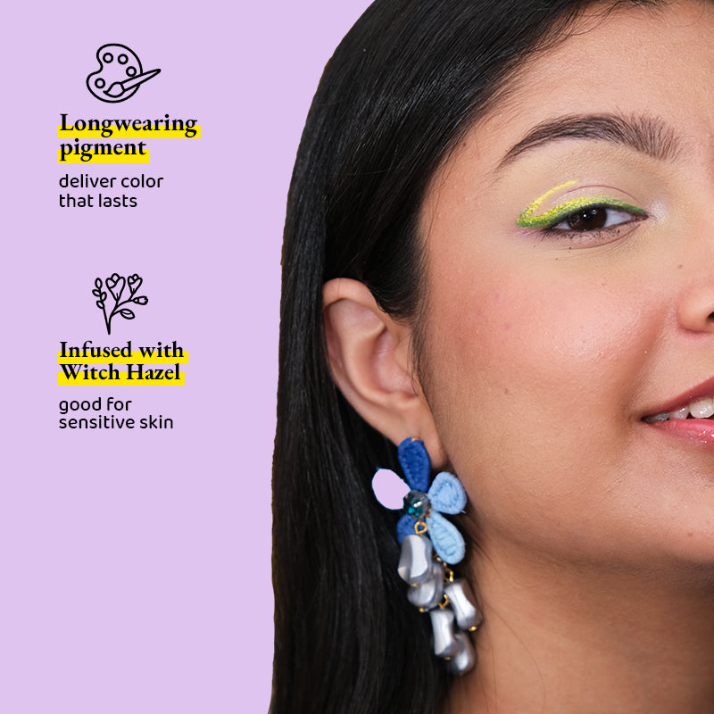Elitty Prism Ombre Waterproof Liquid Eyeliner Combo | Pack of 3 Holographic Shades  (Green Brown,Silver Blue, Purple Blue)  |4 ML Each 
