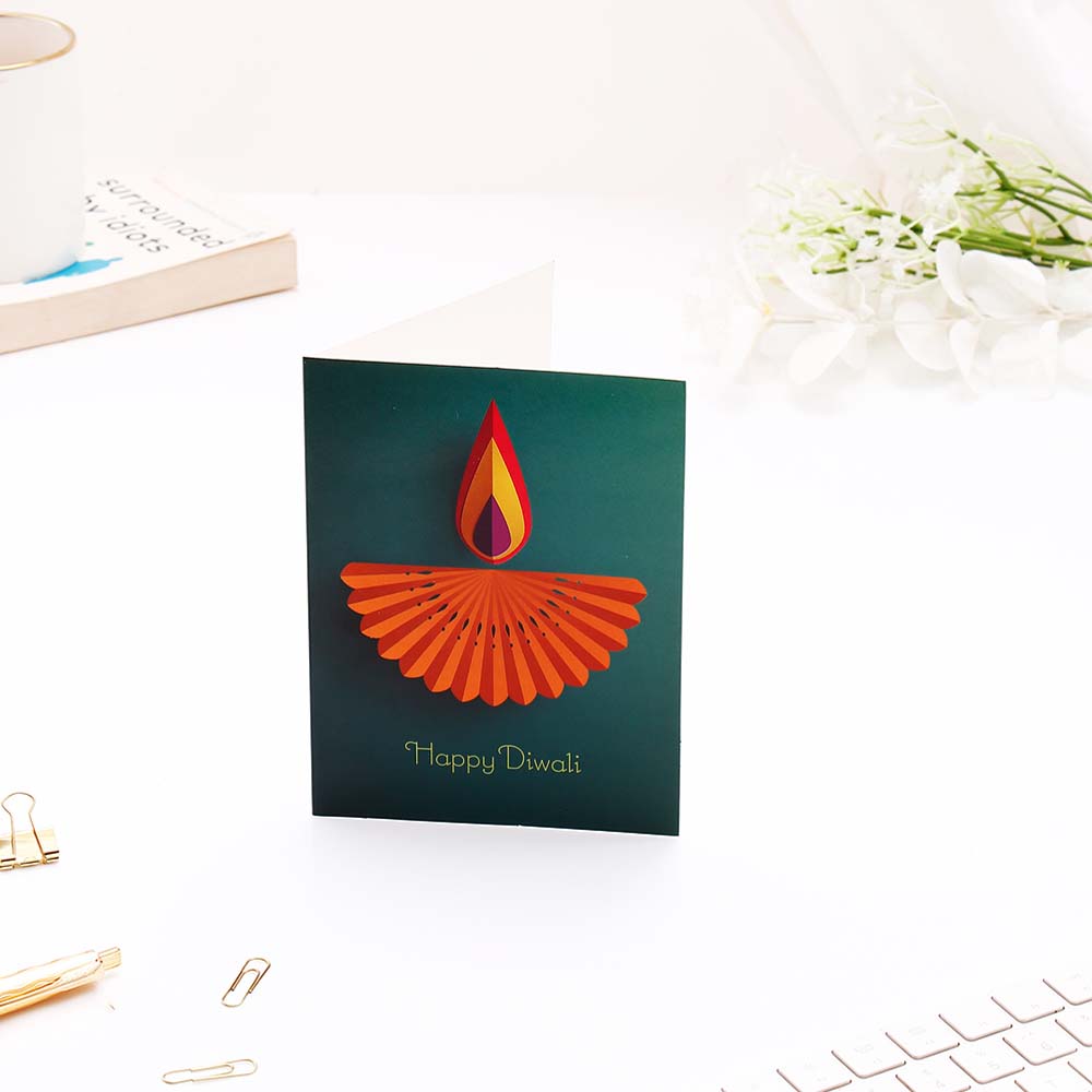 Joyful Diwali Seasons Greeting Card Pack Of 50