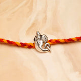 Traditional Ganesha Premium Silver Rakhi