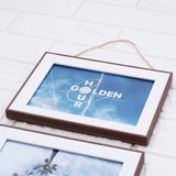Golden Hour Dual Space Hanging Photo Frame