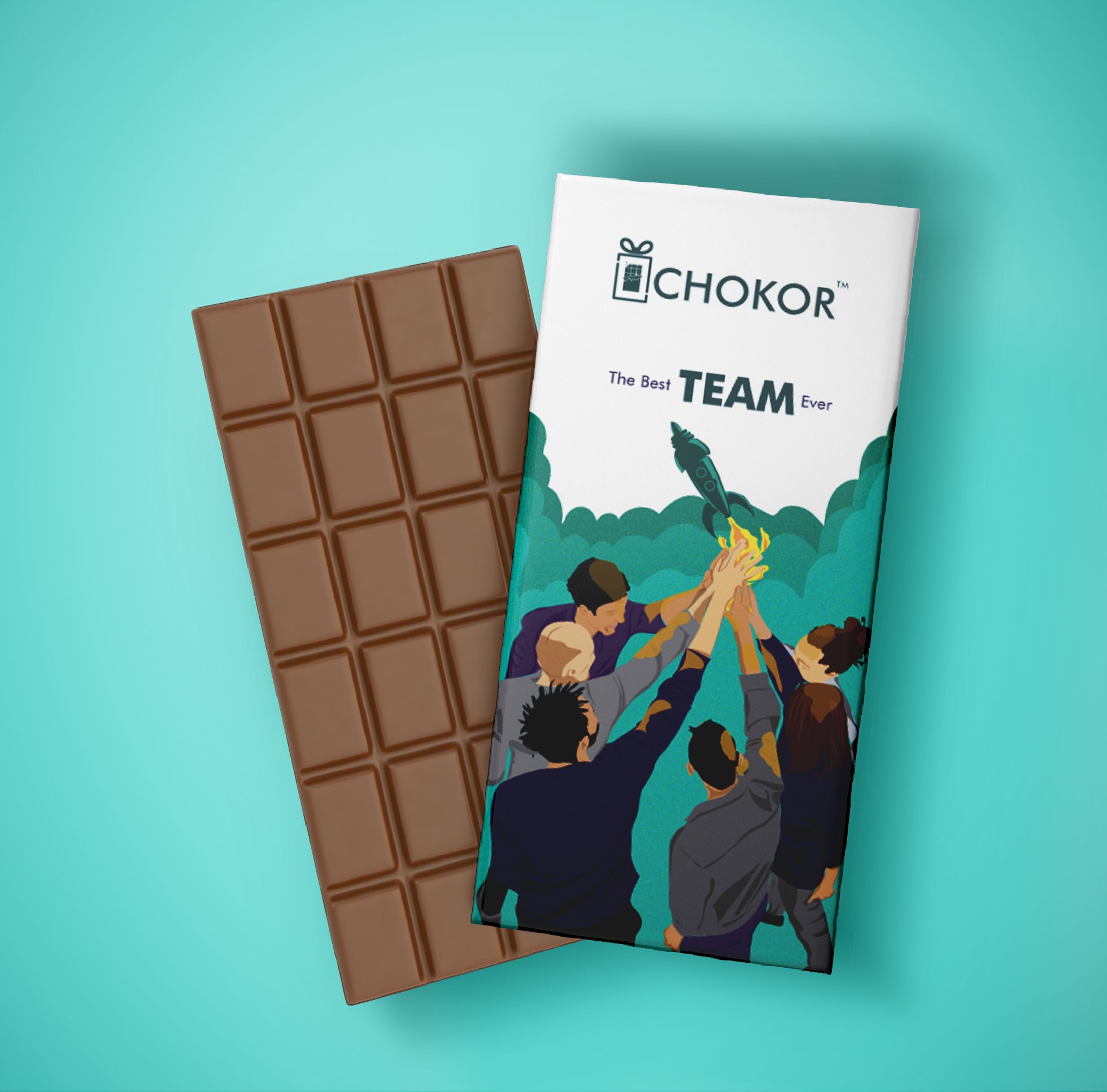 CHOKOR Best Team Ever - White Chocolate Bar