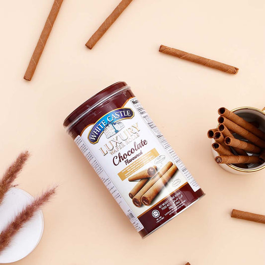 White Castle Luxury Wafer Rolls - Chocolate 