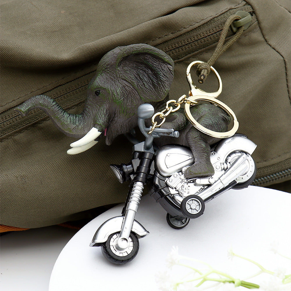 Elephant Bike Ride Keychain