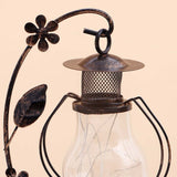 Rustic Metal Lantern with Glass Jar Light