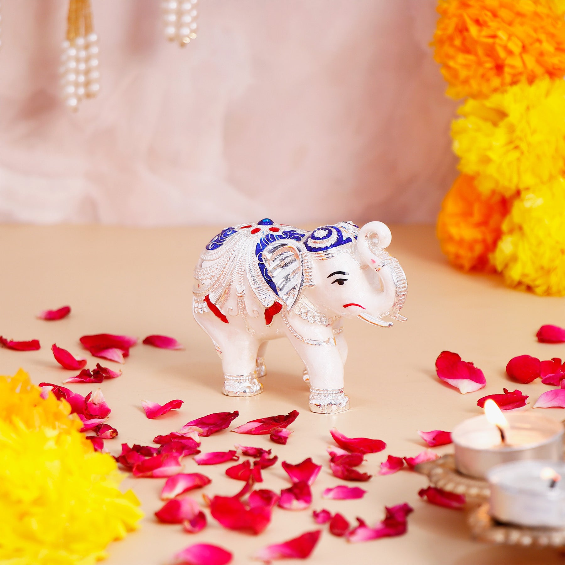 Majestic Vastu Silver Divine Elephant - Medium
