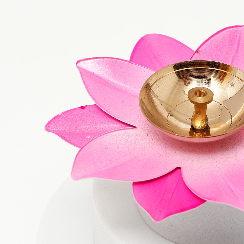 Pink Lotus Diya