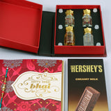 Ajmal Gold Series Perfume with Rakhi Greeting Card and Hersheys Chocolate