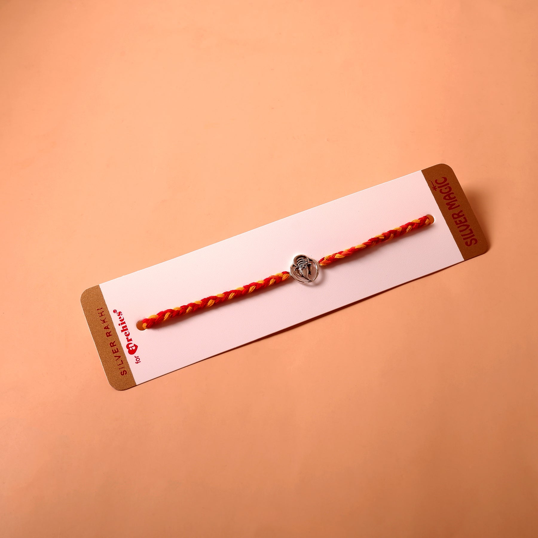 Sacred Ganesha Premium Silver Rakhi