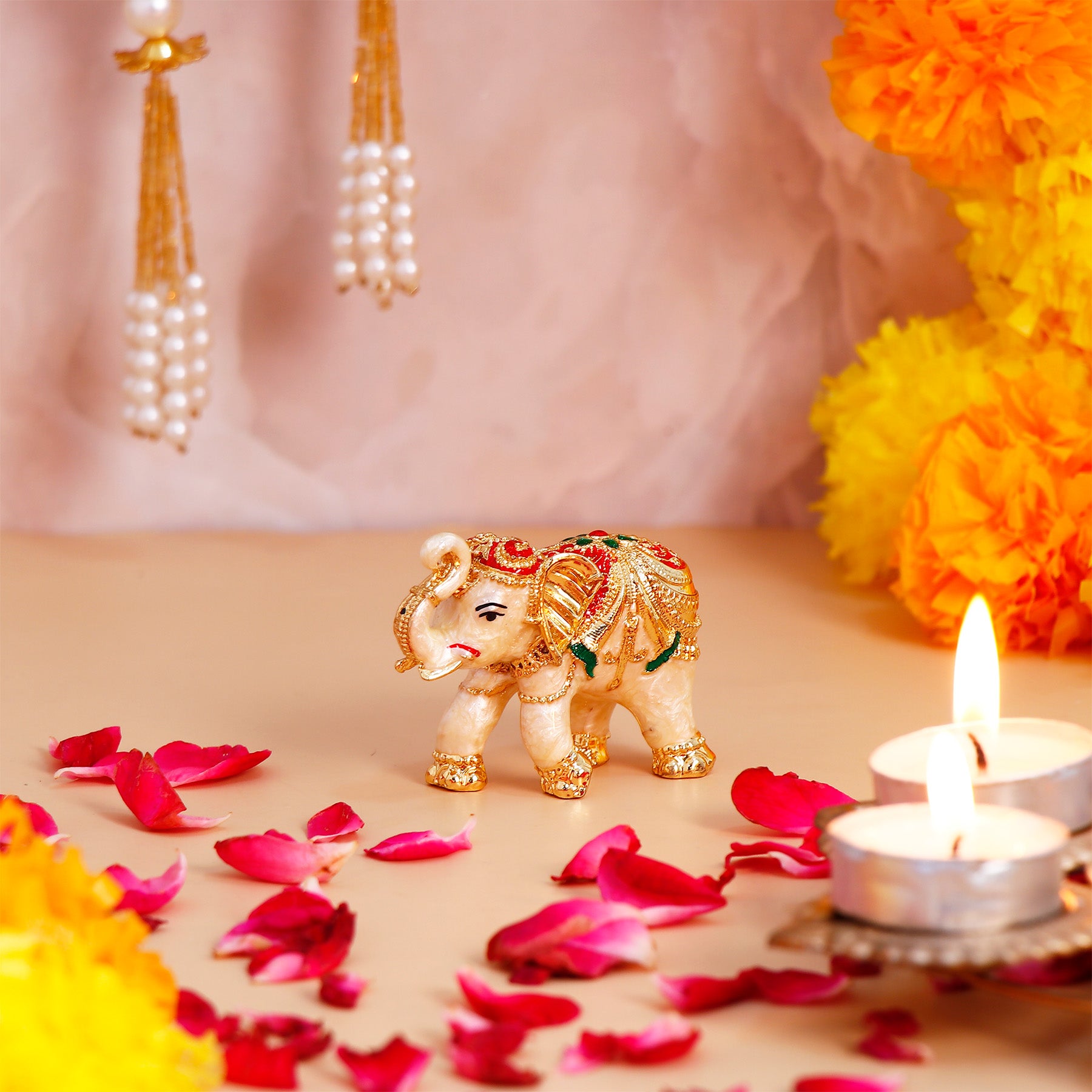 Majestic Vastu Golden Divine Elephant - Small
