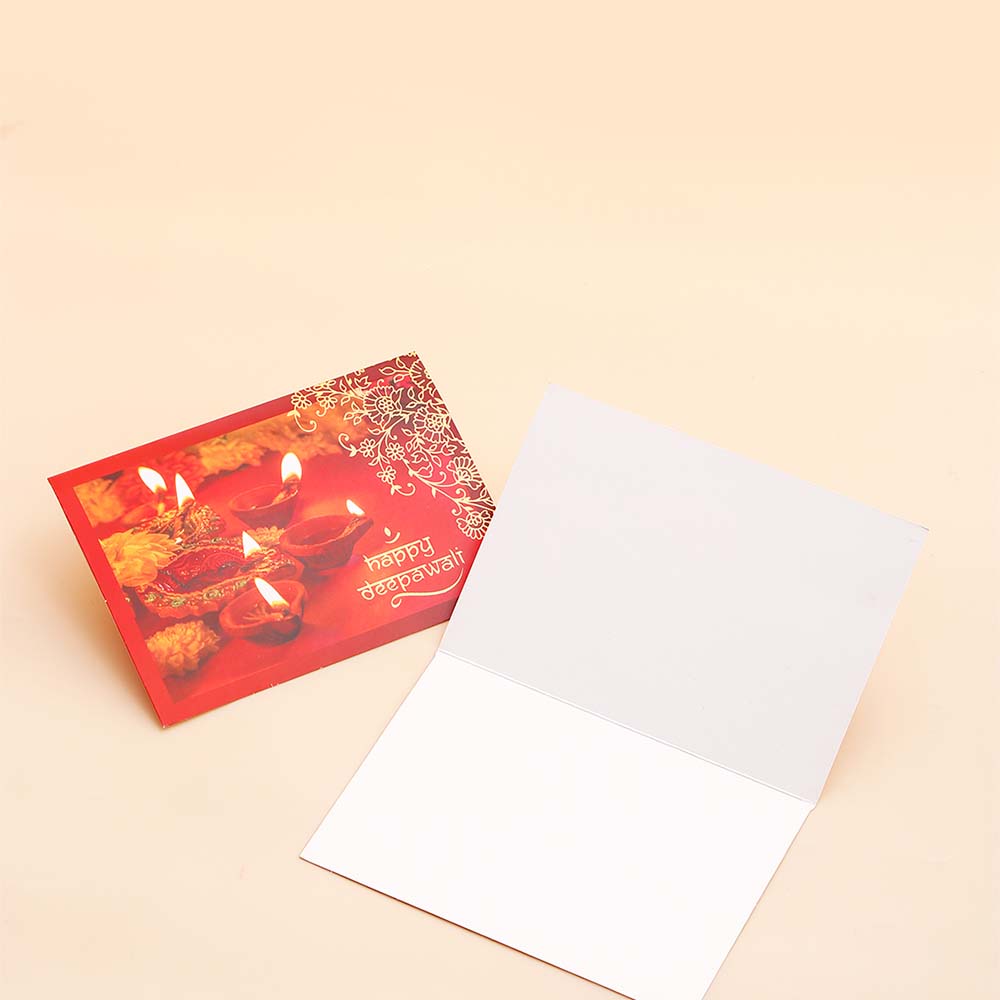 Classic Diwali Seasons Greeting Card Pack Of 10