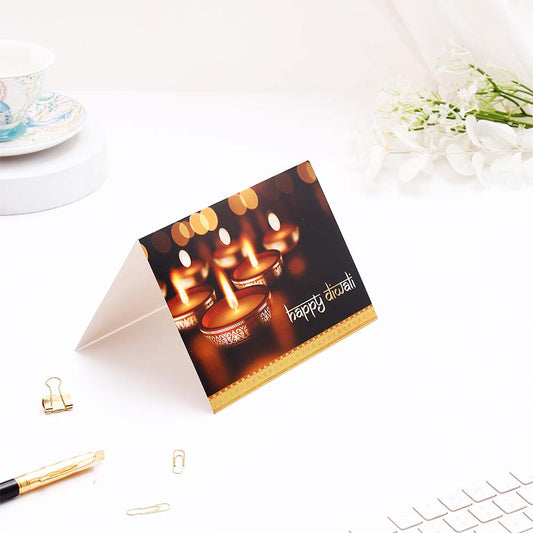 Beautiful Diwali Seasons Greeting Card Pack Of 50