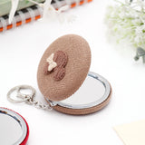 Brown Knitted Compact Mirror