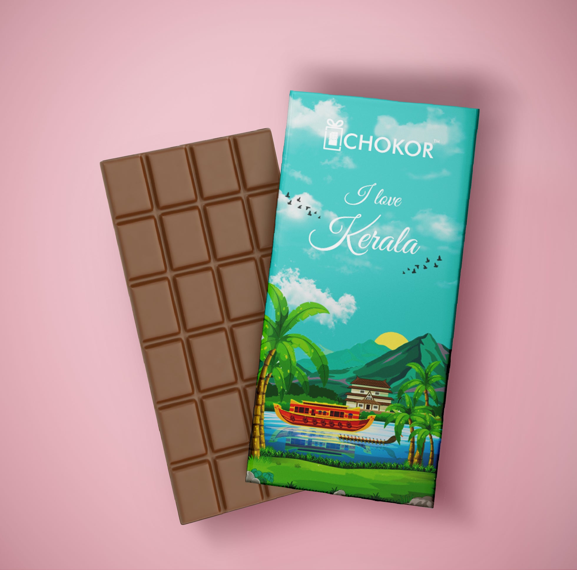 CHOKOR I Love Kerala - Blueberry Flavoured Chocolate Bar