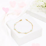 Evil Eye Charms Golden Bracelet