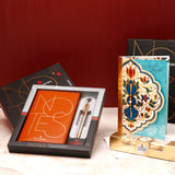 Rakhi Greeting Card with Red Notebook Gifting Set