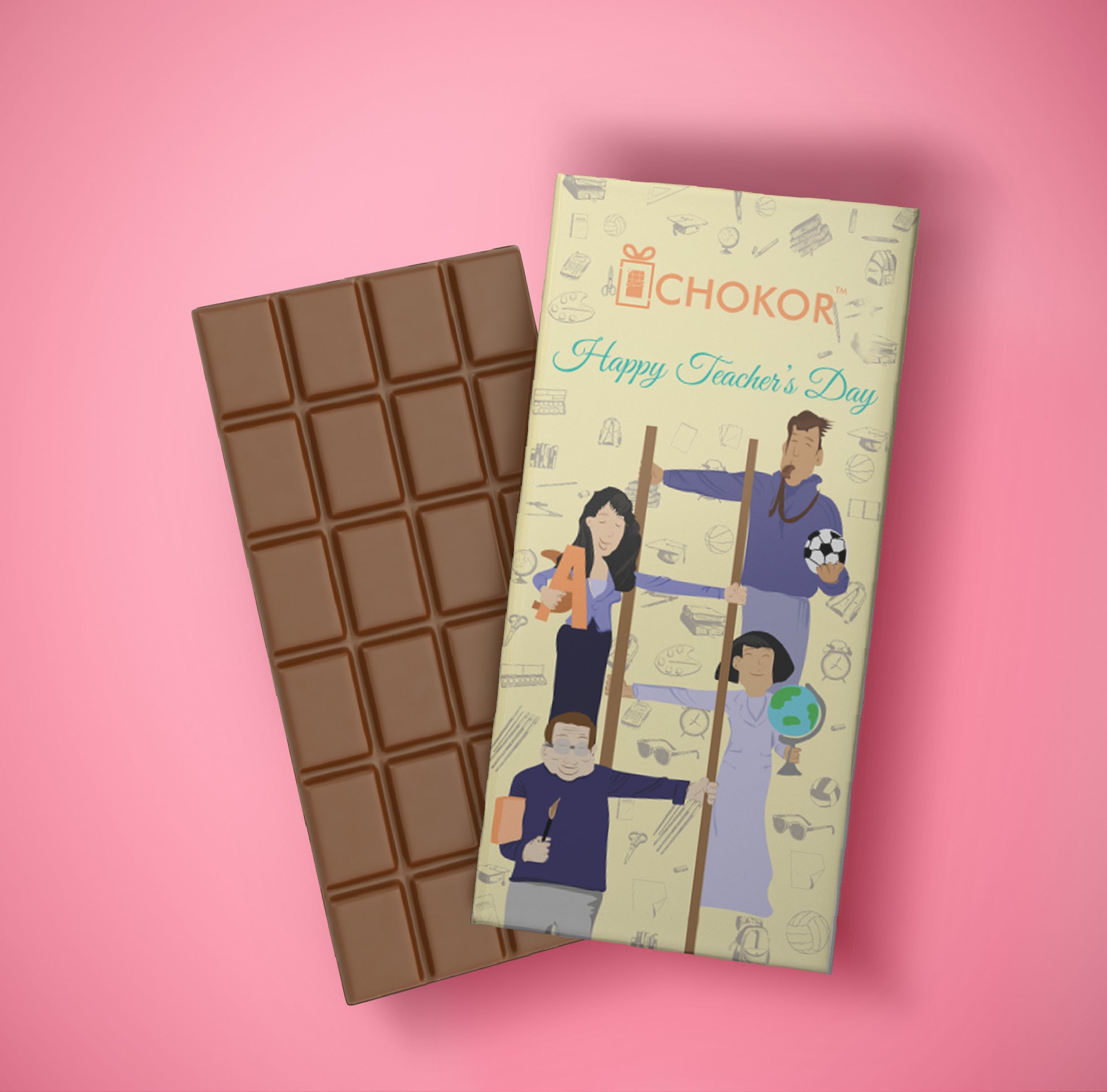 CHOKOR Happy Teacher's Day - Blueberry Flavoured Chocolate Bar