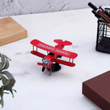Vintage Biplane Table Top Calendar - Red