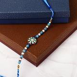 Traditional Blue Floral Rakhi