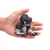 Hippo Bike Ride Keychain