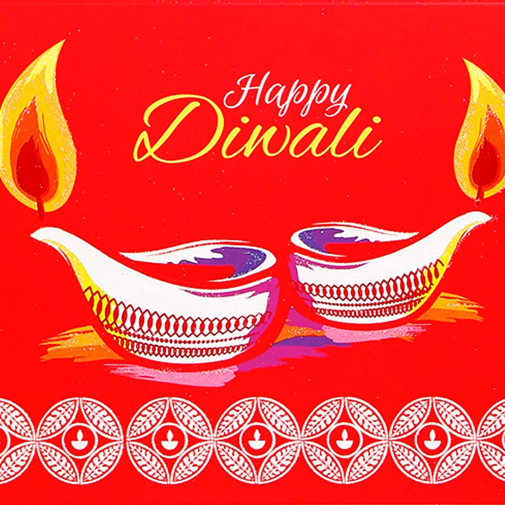 Festive Diwali Seasons Greeting Card Pack Of 10