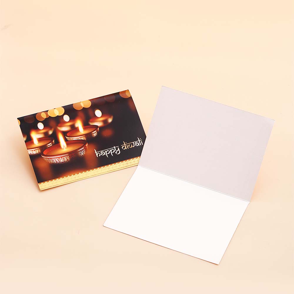 Beautiful Diwali Seasons Greeting Card Pack Of 50