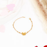 Gold-Toned Butterfly Charm Necklace and Bracelet Set