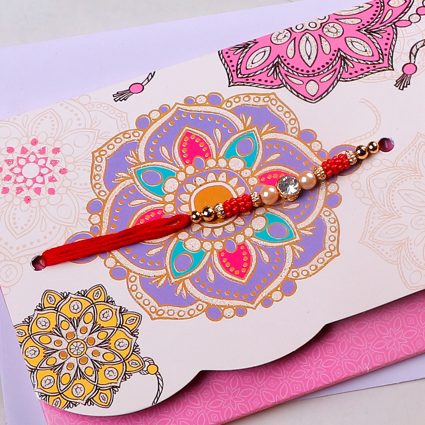 For Loving Brother Rakhi mailer with Roli chawal and Envelope Pack of 3