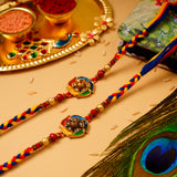 Multicoloured Floral Rakhi Pack of 2