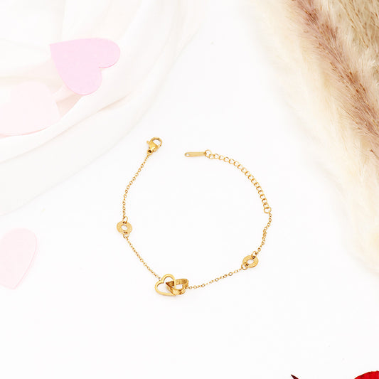 Interlocked Heart Bracelet