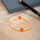 Yellow Loop Smiley Bead Friendship Bracelet
