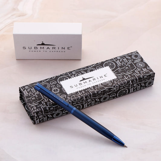 Submarine Satin Blue Ball Pen