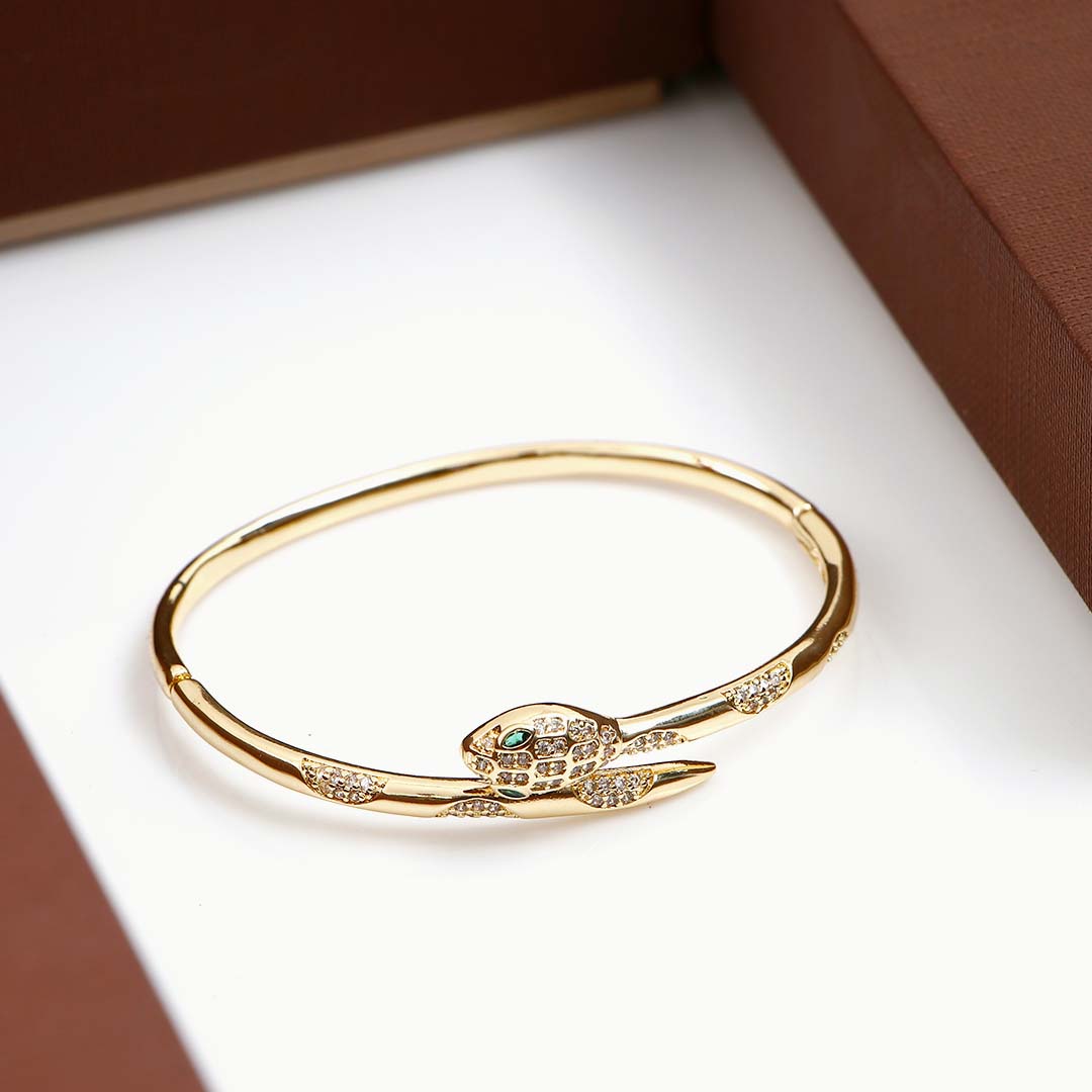 Goddess Serpent Golden Bracelet
