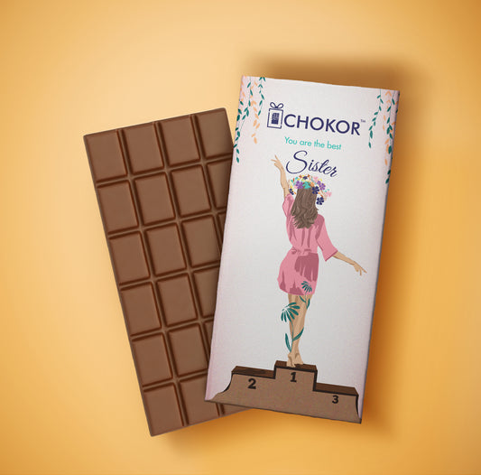 CHOKOR Best Sister - White Chocolate Bar