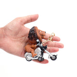 Lion Bike Ride Keychain