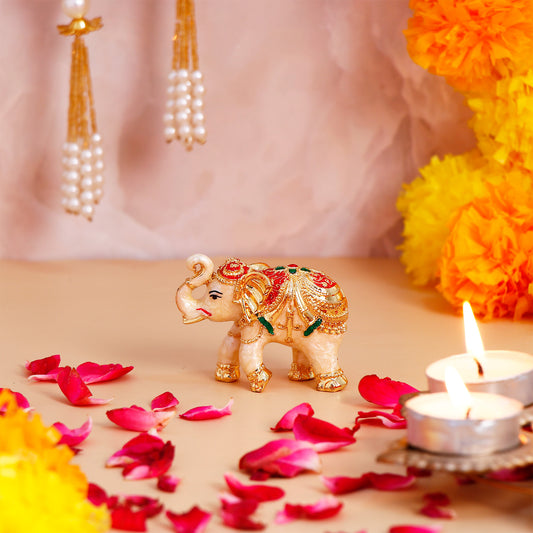 Majestic Vastu Golden Divine Elephant - Medium