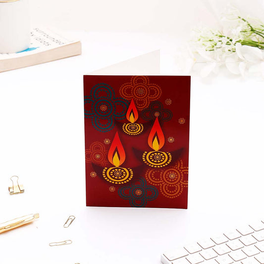 Deepawali Seasons Greeting Card Pack Of 50