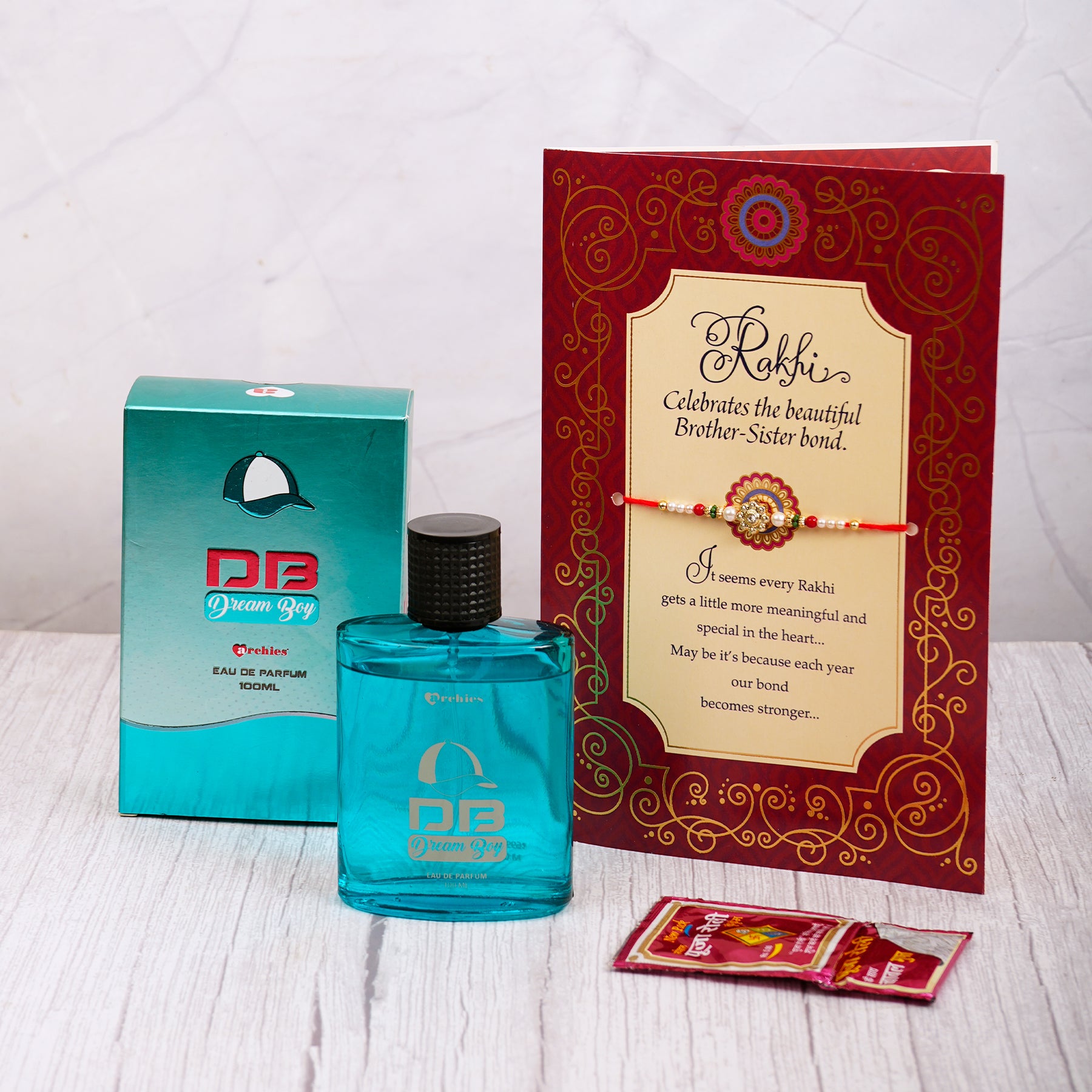 Dream Boy Perfume with Rakhi Greeting Card