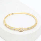 Statement Square Golden Bracelet