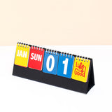Vibrant Quoted Desk Top Perpetual Calendar 2026