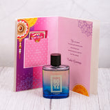Boys Perfume with Rakhi Wishes Greeting Card