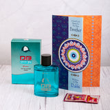 Dream Boy Perfume with Evil Eye Rakhi Greeting Card